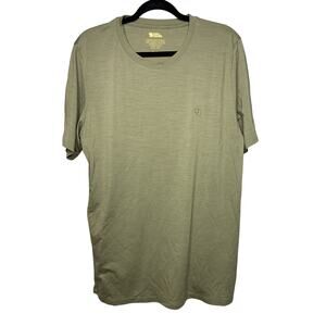 Fjallraven Abisko Wool Short Sleeve Top T-Shirt Men's XL Green Base Layer Blend